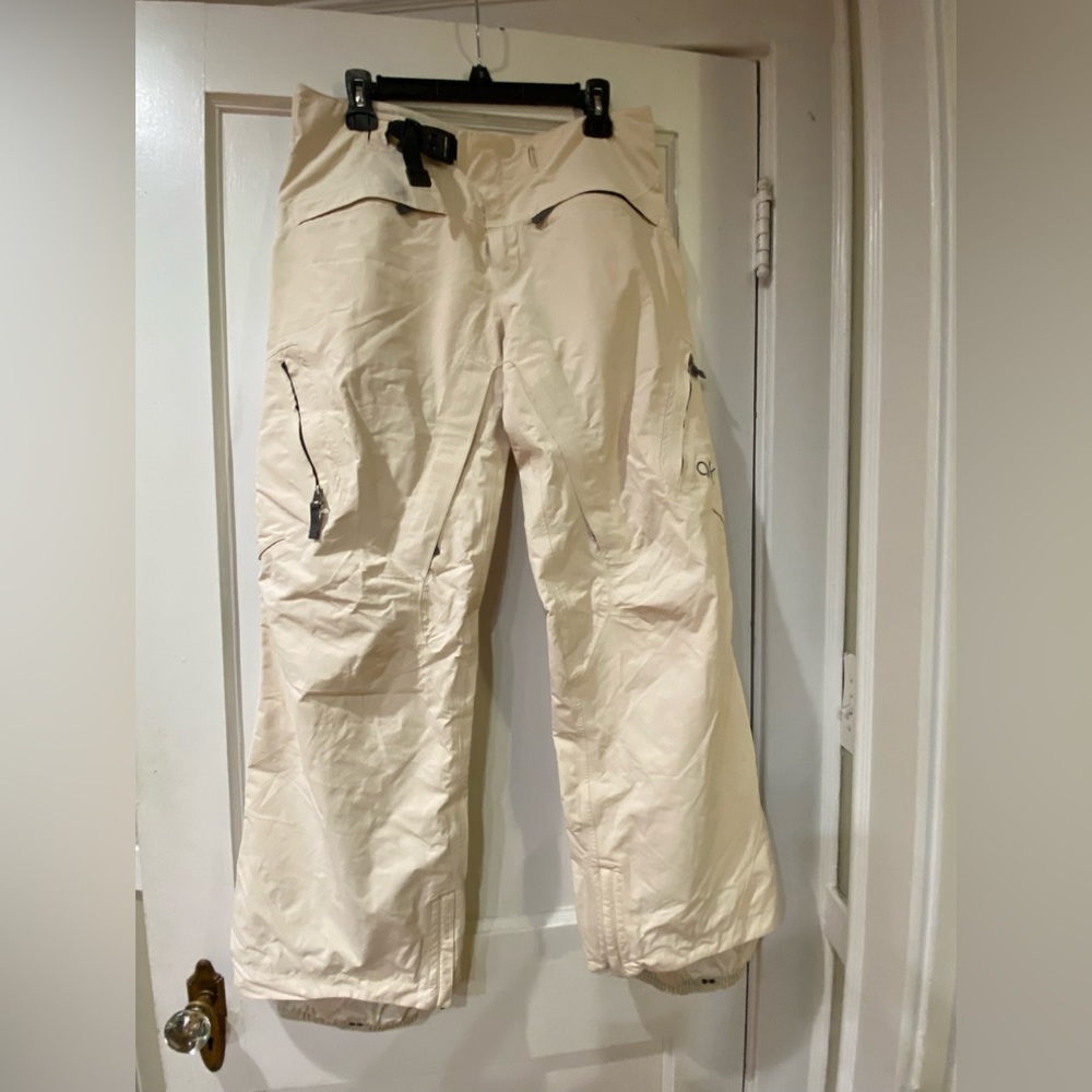 Burton Gore-Tex AK Snowboard Ski Pants off-white size M RN 87380 CA 26902